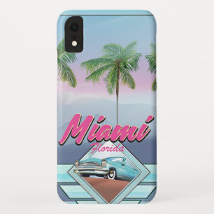 Miami Florida Vintage-poster iPhone XR Hoesje