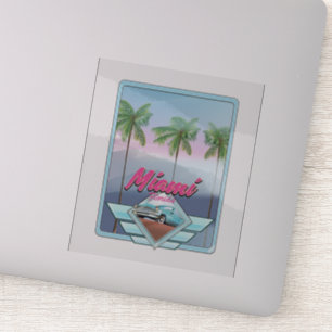 Miami Florida Vintage reisposter Sticker