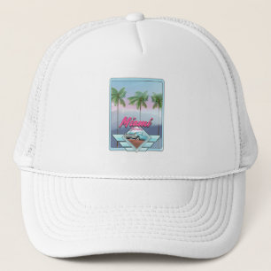 Miami Florida Vintage reisposter Trucker Pet