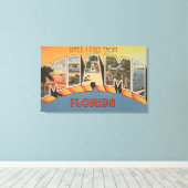 Miami, FloridaLarge Letter ScenesMiami, FL 2 Canvas Afdruk (Insitu (Houten vloer))