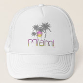 Miami, Floride Palms Cool moderne Casquette ajusta (Devant)