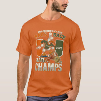 Miami Hurricanes achter elkaar 2025 vriend T-shirt