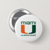 Miami Hurricanes Ronde Button 5,7 Cm (Voorkant /achterkant)