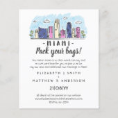 MIAMI Huwelijk Handgetekende Bestemming Modern (Voorkant)
