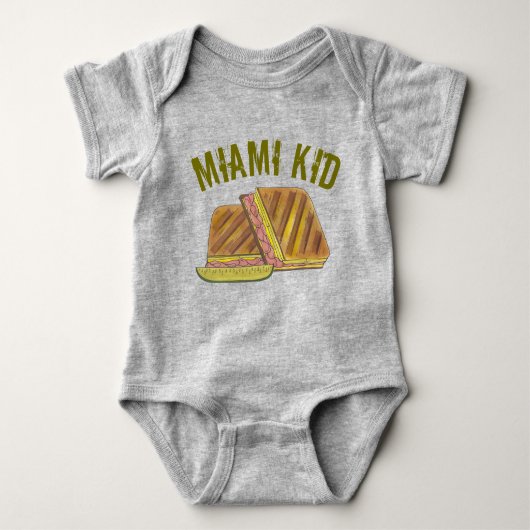 MIAMI KIND Cuban Sandwich Ham Pork Swiss Cheese Romper (Voorkant)