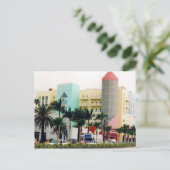 miami-kleuren briefkaart (Staand voorkant)