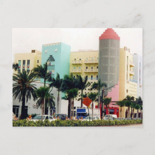 miami-kleuren briefkaart