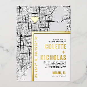 Miami Love Locator   Stadsweddenschap Folie Uitnodiging