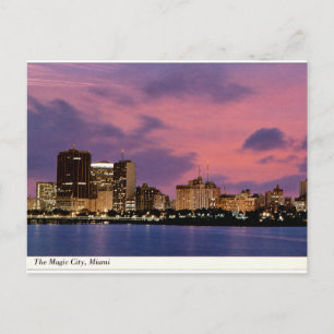 Miami Magic City Oude Schemering Stadsbeeld Briefkaart