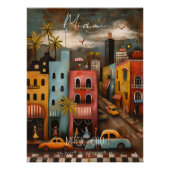 Miami: Magic City - Whimsical Art  Perfect Poster (Voorkant)