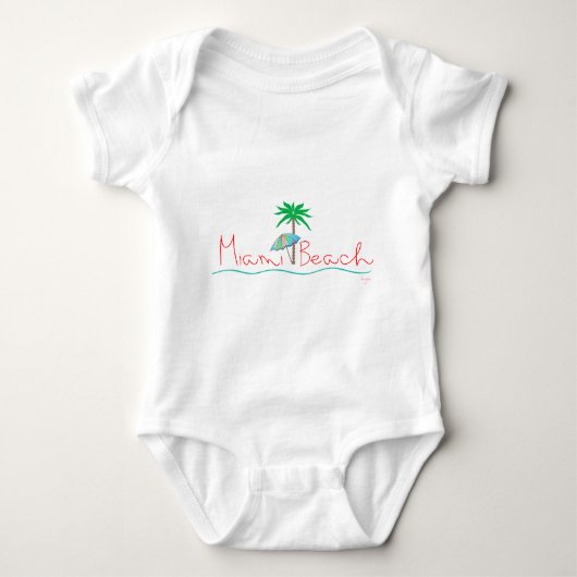 Miami met Palm en Umbrella Romper (Voorkant)