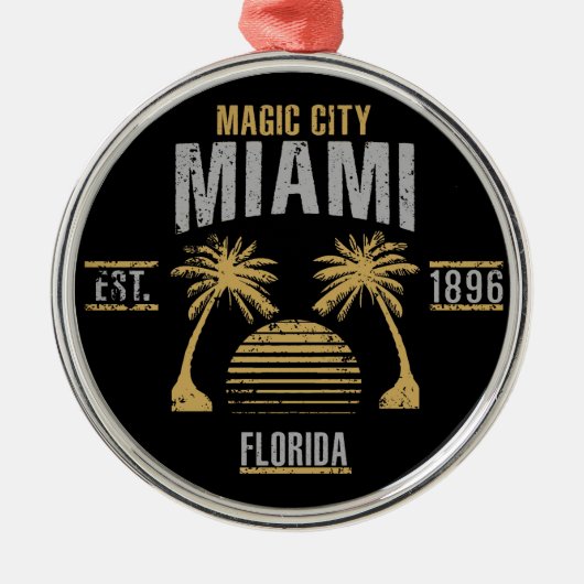 Miami Metalen Ornament (Voorkant)