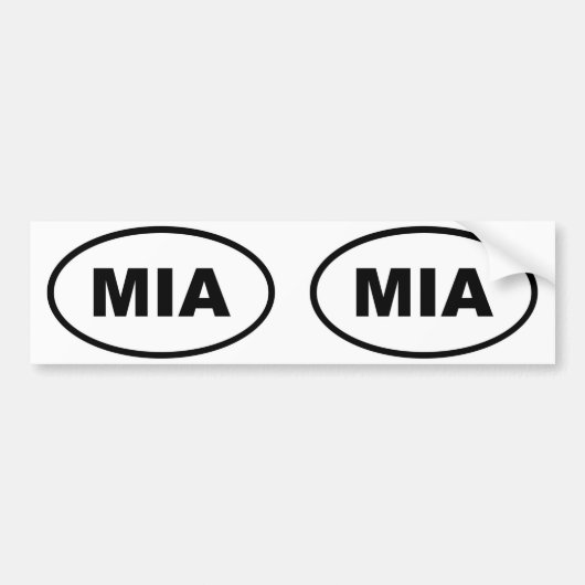 Miami MIA oval Bumpersticker (Voorkant)