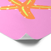 Miami, Miami Beach, Florida, Preppy, Roze, Oranje Poster (Hoek)