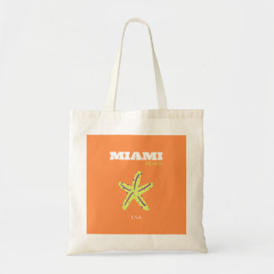 Miami, Miami Beach, Florida, Preppy, Sinaasappel Tote Bag