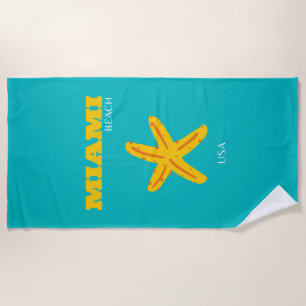 Miami, Miami Beach, Preppy Room, Travel Art, Retro Strandlaken
