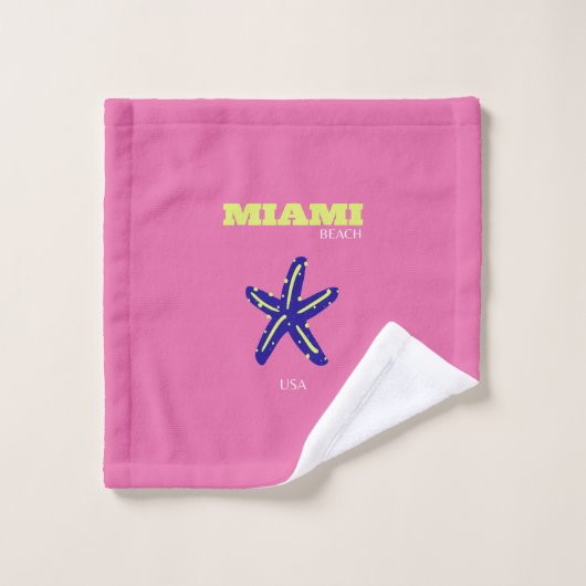 Miami, Miami Beach, Rose (Gant de toilette)