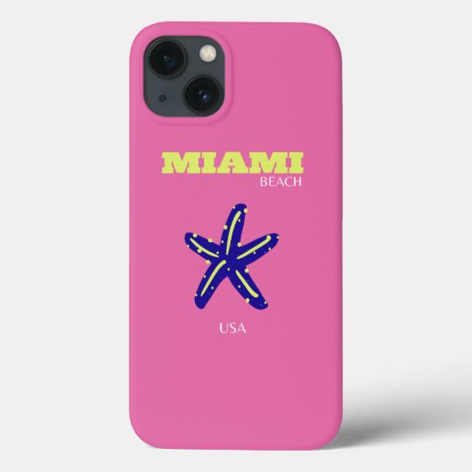 Miami, Miami Beach, Roze'' Case-Mate iPhone Case (Achterkant)