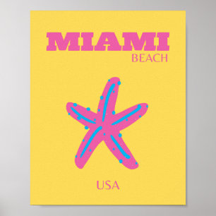 Miami, Miami Beach, Travel Art Poster