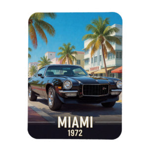 Miami Muscle Car Roadtrip 1972 Florida Magneet