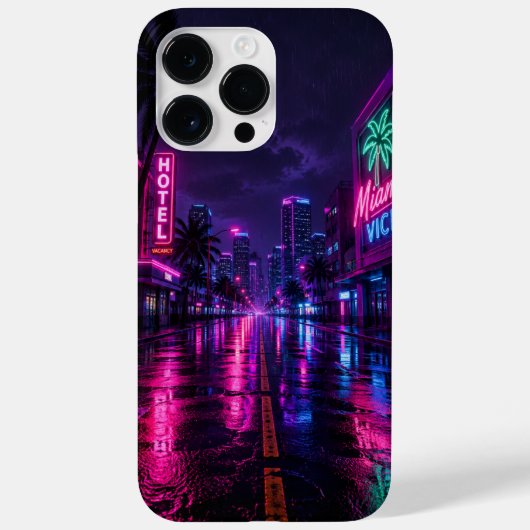 Miami Neon Night Cell Phone Case (Achterkant)