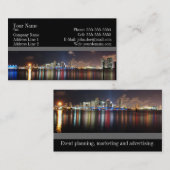 Miami night panorama - Visitekaartje (Voorkant / Achterkant)