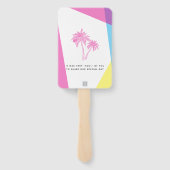 Miami Nights bruiloft gunst Handwaaier (Achterkant)