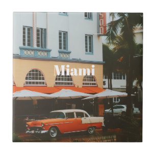 Miami Ocean Drive Reis Souvenir Tegeltje