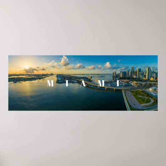 Miami Panorama Foto Poster (Voorkant)