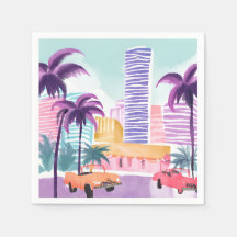 Miami Pastels | Rommelig Schilderij in Waterverf