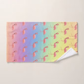 MIAMI PINK FLAMINGO PATROON BATHROOM TOWEL SET BAD HANDDOEK (Handdoek)