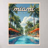 Miami Pool Poster (Voorkant)