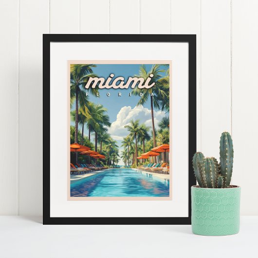 Miami Pool Poster