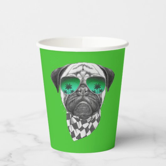 Miami Pug Papieren Bekers (Links)