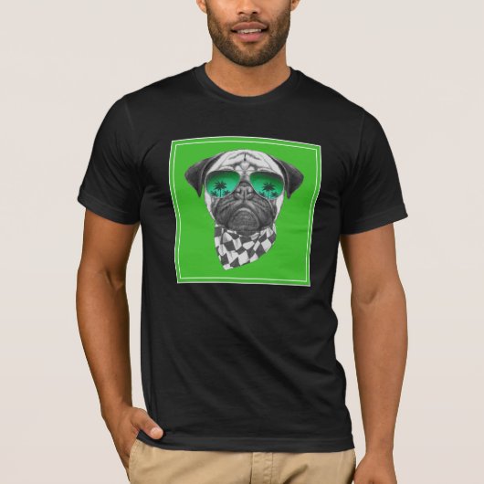 Miami Pug T-shirt (Voorkant)