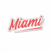 Miami Red Font Sticker (Voorkant)