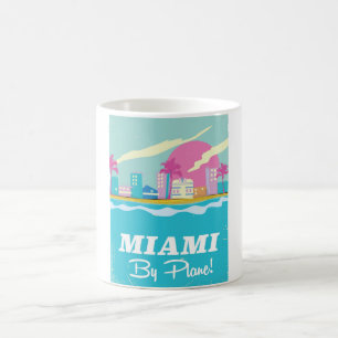 Miami  reisposter uit de jaren tachtig koffiemok