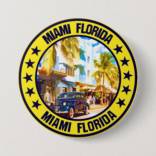 Miami Ronde Button 7,6 Cm (Voorkant)