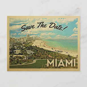 Miami Save the Date Aankondigingskaart