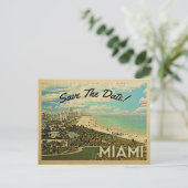 Miami Save the Date Aankondigingskaart (Staand voorkant)