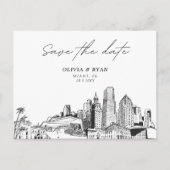 Miami Save the Date Carte postale pour les Mariage (Devant)
