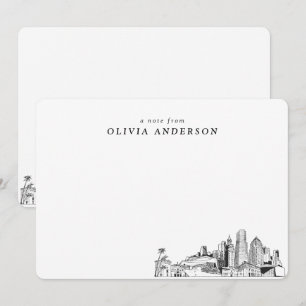 Miami Skyline gepersonaliseerde briefkaarten