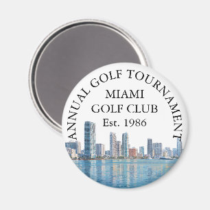 Miami Skyline Golfclub Toernooi Maatwerk Magneet