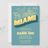 Miami Skyline Jeu Sur Les Invitations De Football (Devant)