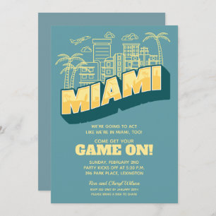 Miami Skyline Jeu Sur Les Invitations De Football