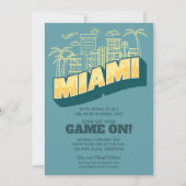 Miami Skyline Jeu Sur Les Invitations De Football (Devant)