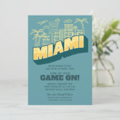 Miami Skyline Jeu Sur Les Invitations De Football (Debout devant)