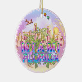Miami Skyline Keramisch Ornament (Rechts)