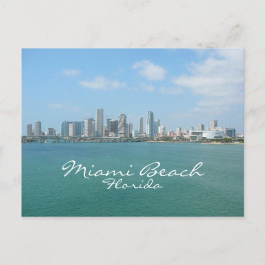 Miami Skyline, Miami Beach, Florida Briefkaart (Voorkant)