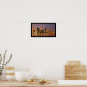 Miami Skyline op het Poster van Dusk Panorama (Keuken)